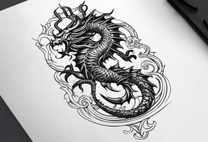 A scorpio in a trident shape tattoo idea