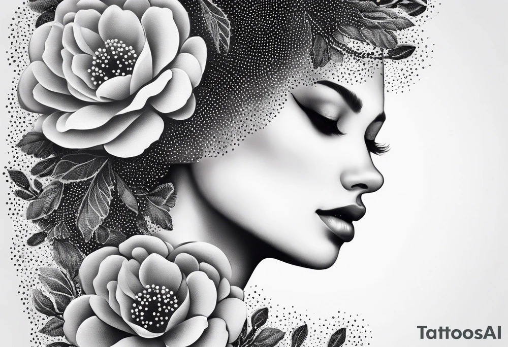 lace flowers tattoo idea