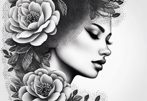 lace flowers tattoo idea