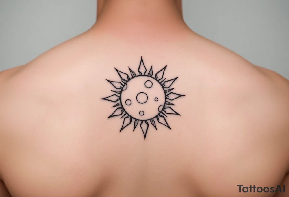 sun and moon together tattoo idea