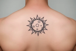 sun and moon together tattoo idea