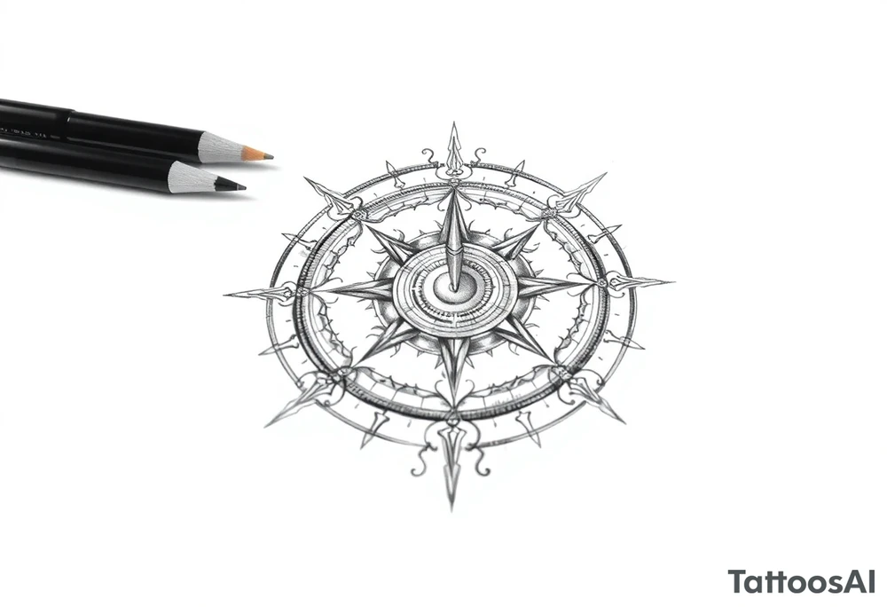 Sundial on the ground tattoo idea
