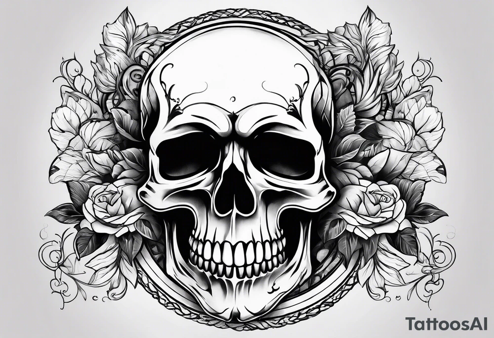 Suicide skull tattoo idea