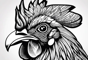 Rooster tattoo idea