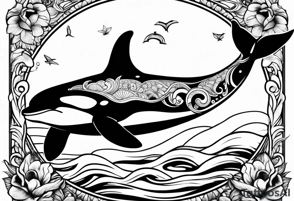 Orca tattoo idea