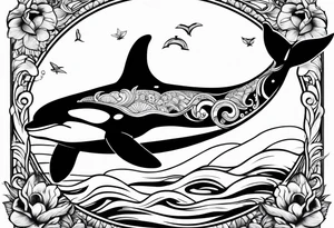 Orca tattoo idea