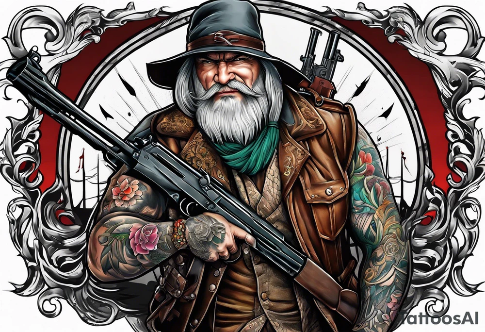 Grimlin with gun tattoo idea