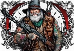 Grimlin with gun tattoo idea