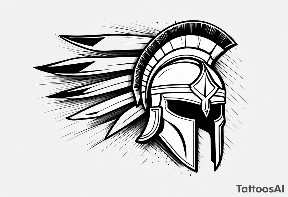 spartan helmet tattoo idea