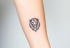 Fancy style "leo"  birth
 sign lion tattoo idea