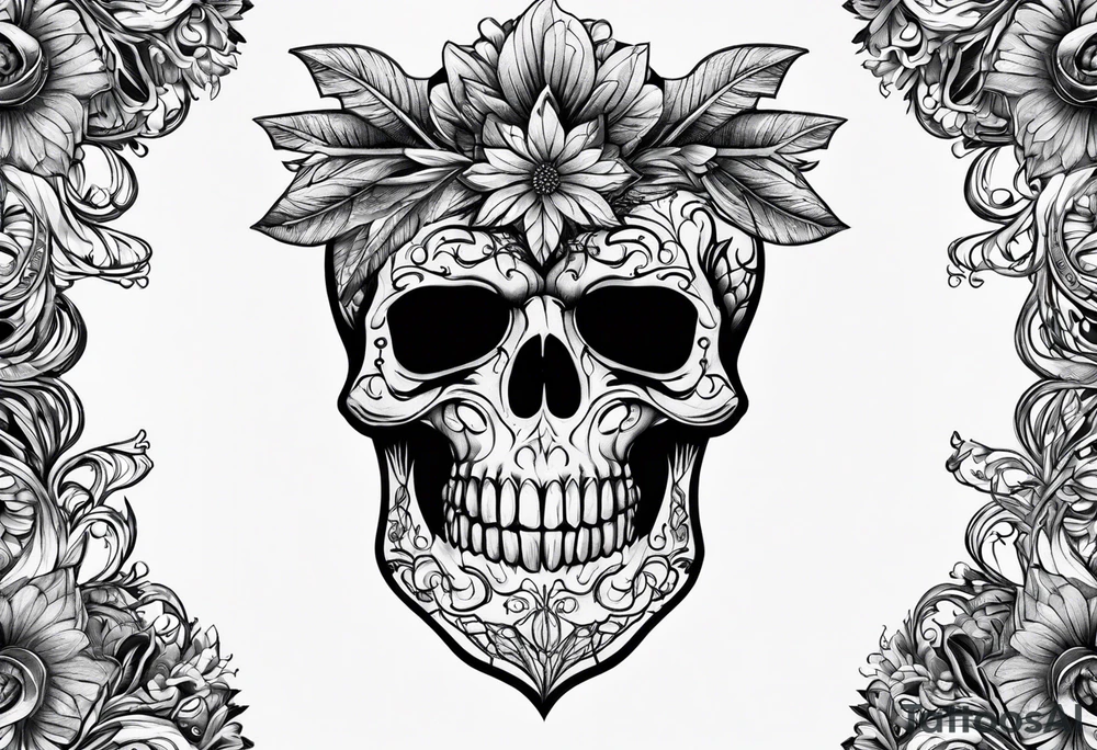 Skull tree tattoo idea