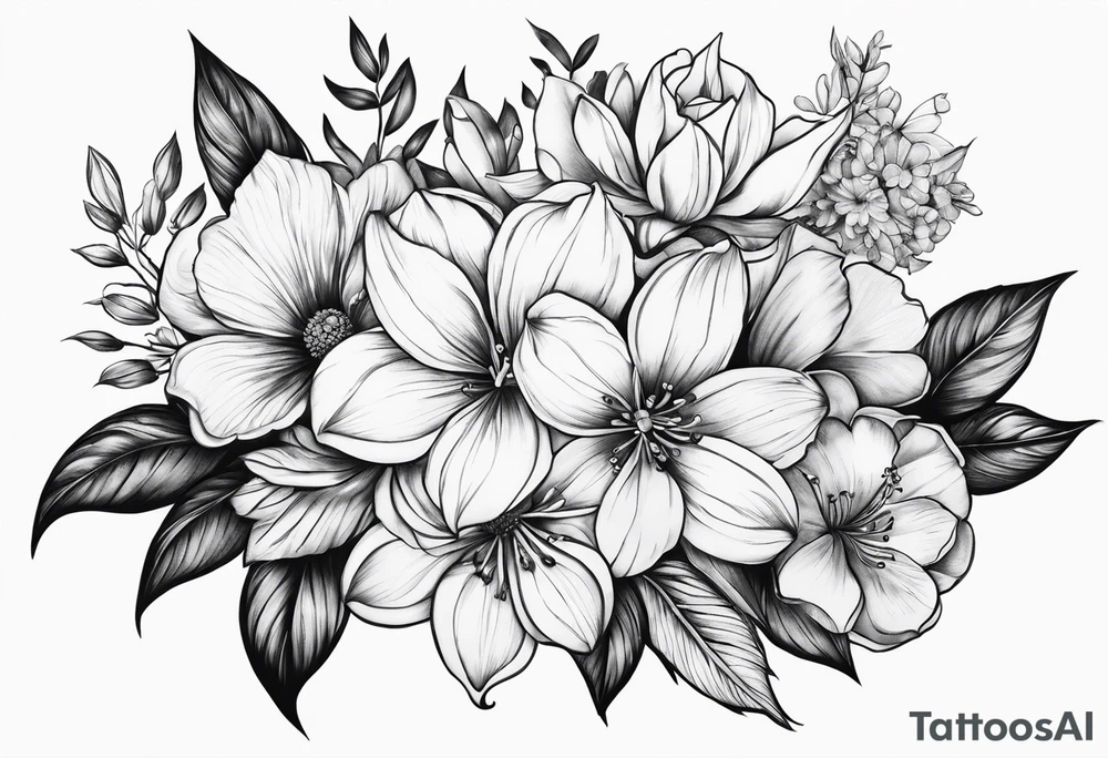 April 8,2017 December 27,2018 flower tattoo idea