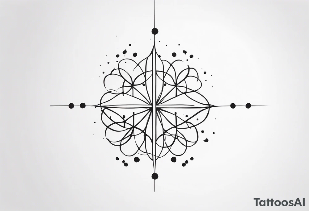 minimalist tattoo with 4 dots tattoo idea
