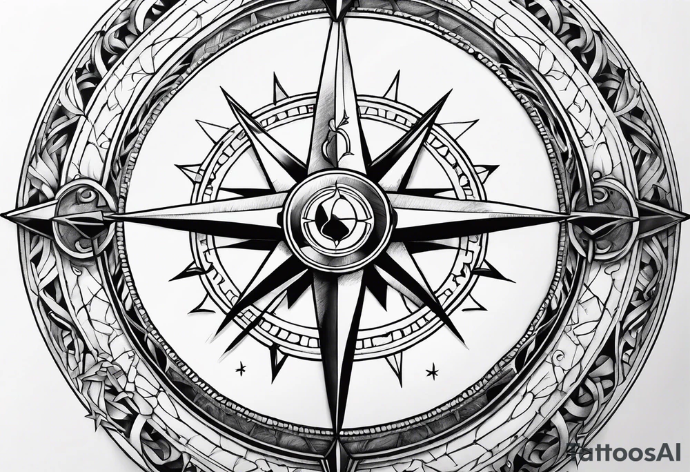 Norse compass tattoo idea