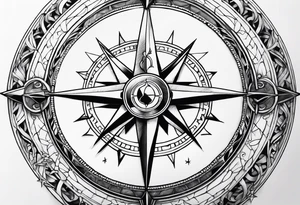 Norse compass tattoo idea