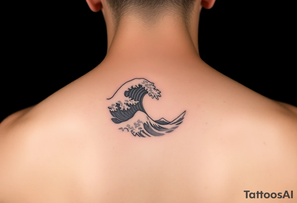 A minimalist tattoo the wave emoticon tattoo idea
