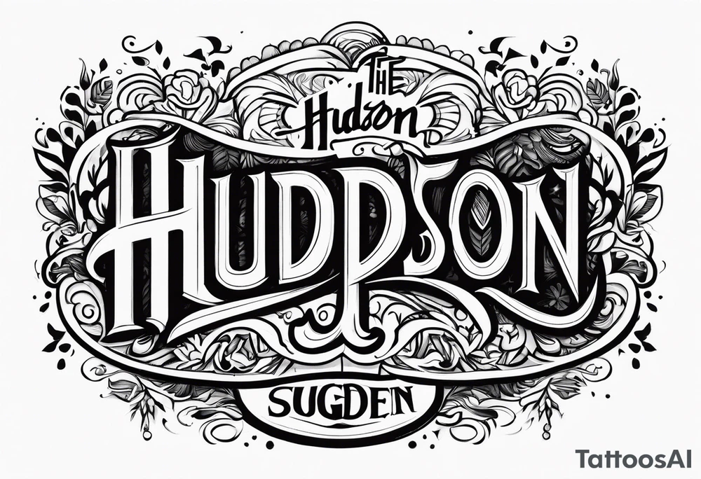 The name Hudson Sugden as a tattoo artist tattoo idea