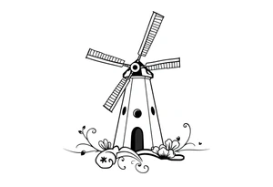 Dutch windmill tattoo idea