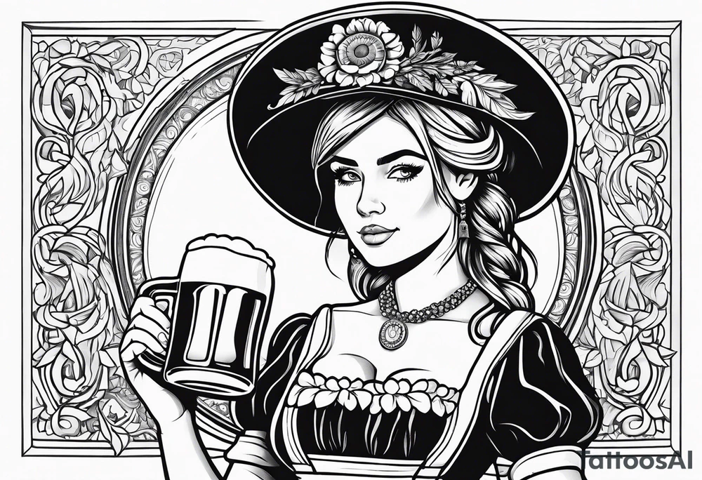 German beer maid tattoo idea