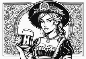 German beer maid tattoo idea