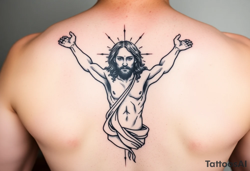jesus winnig the death tattoo idea