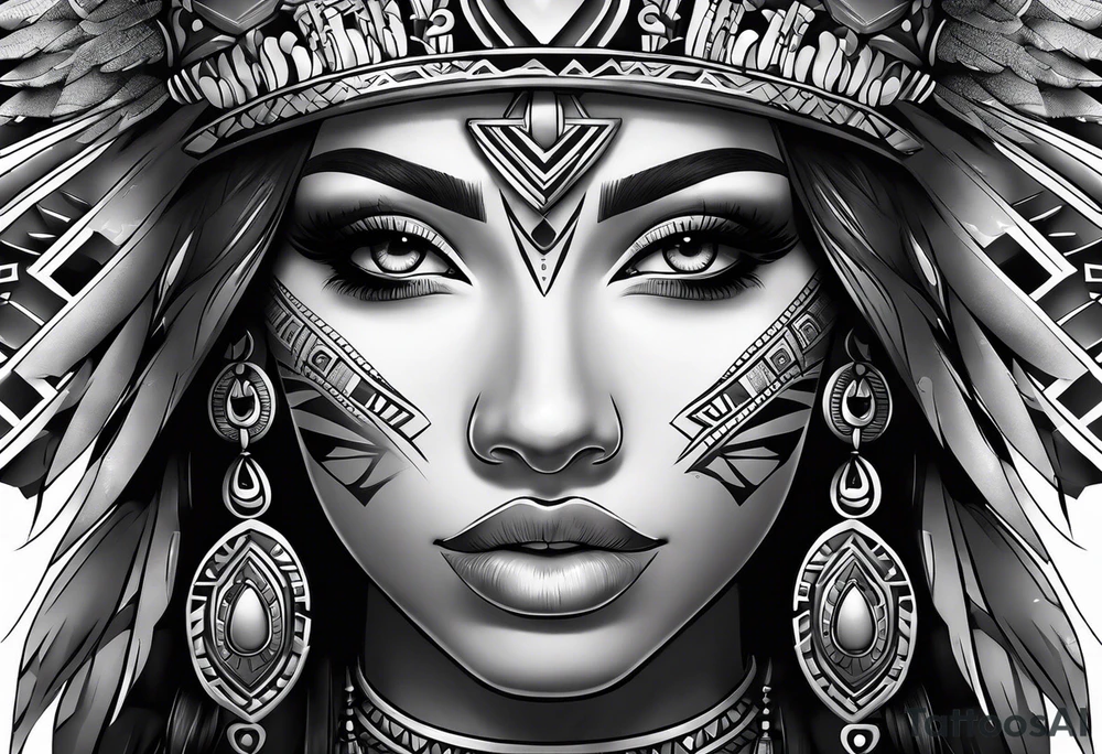 Aztec princess tattoo idea