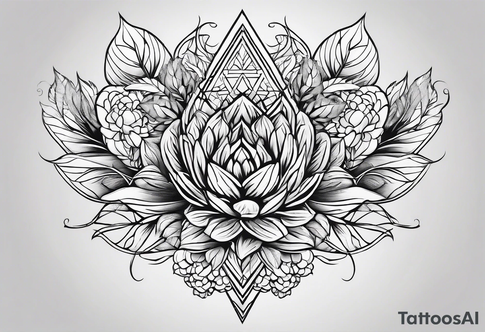 geometric hops tattoo idea