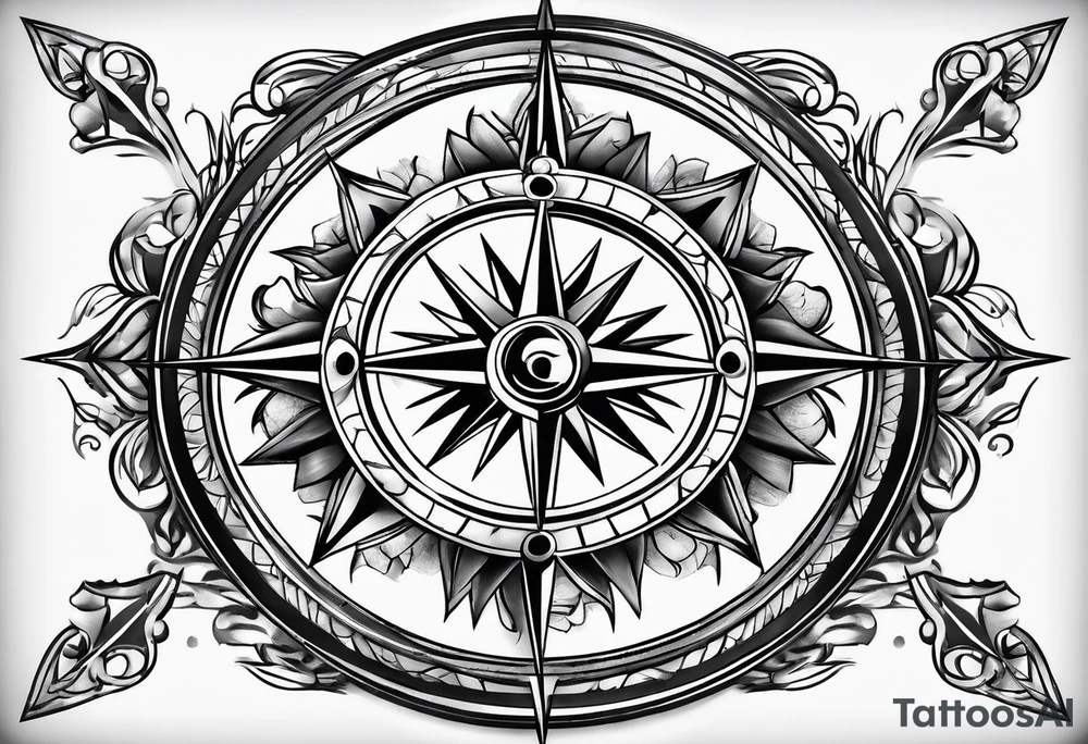 compass rose tattoo idea