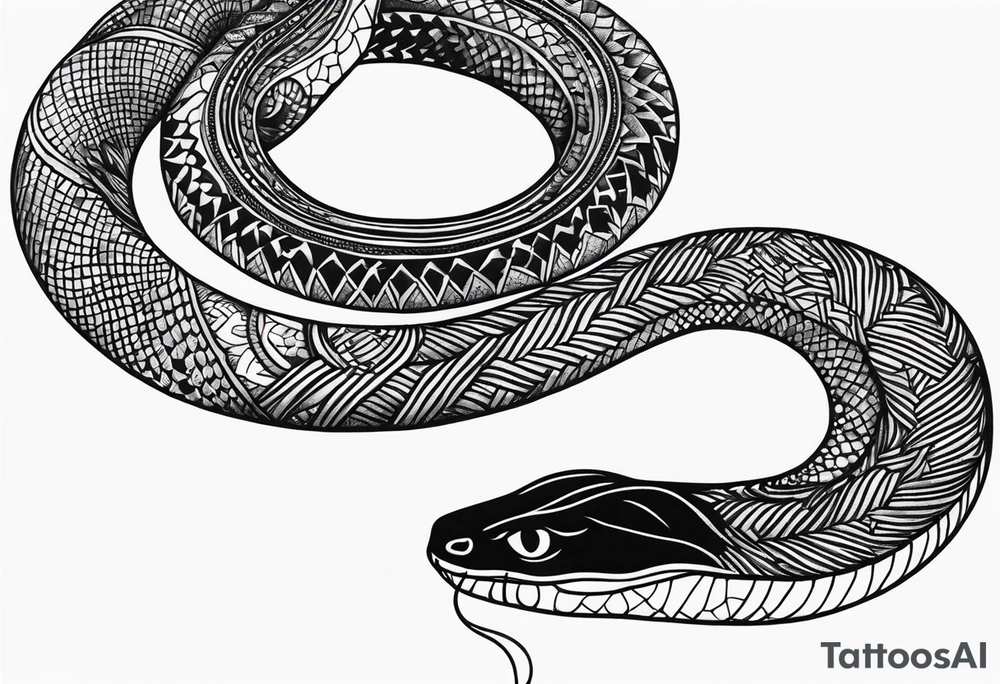 Black snake tattoo idea