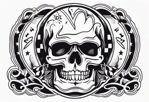 Rock a billy arm sleeve tattoo idea