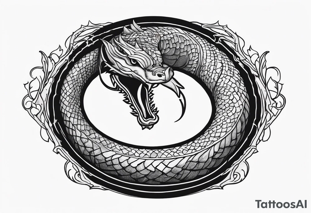 dead ouroboros tattoo idea