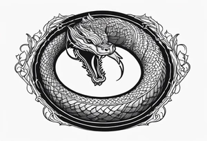 dead ouroboros tattoo idea