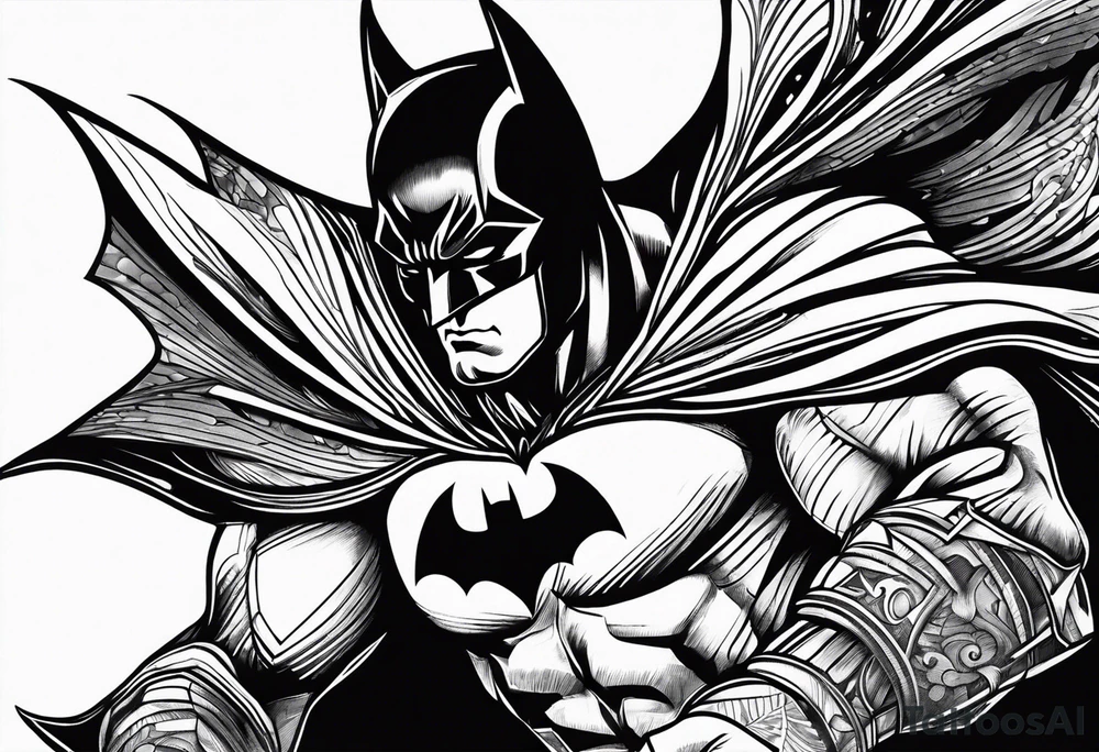 A Batman themed tattoo tattoo idea