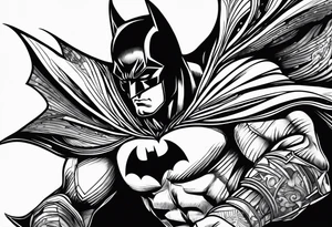 A Batman themed tattoo tattoo idea