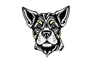 outline of a staffordshire dog tattoo idea