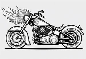 Native american on motorcycle tattoo idea