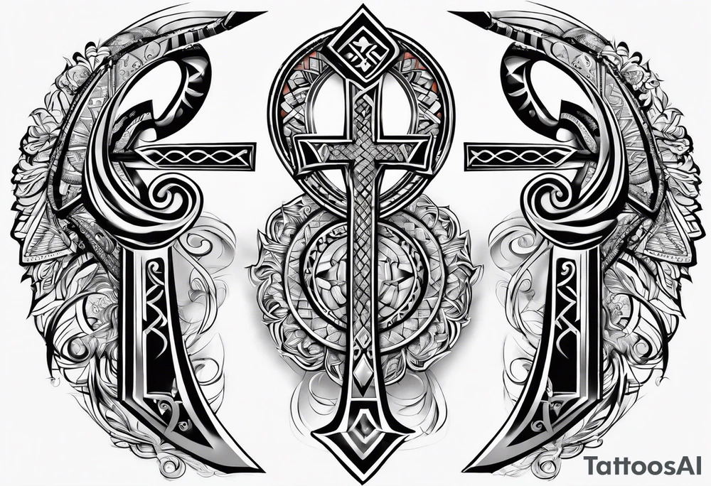 ankh for whole arm tattoo idea