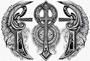 ankh for whole arm tattoo idea