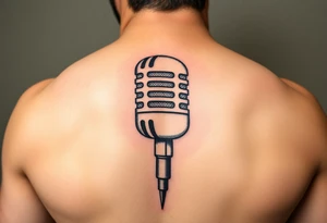 Pro wrestling style microphone tattoo idea