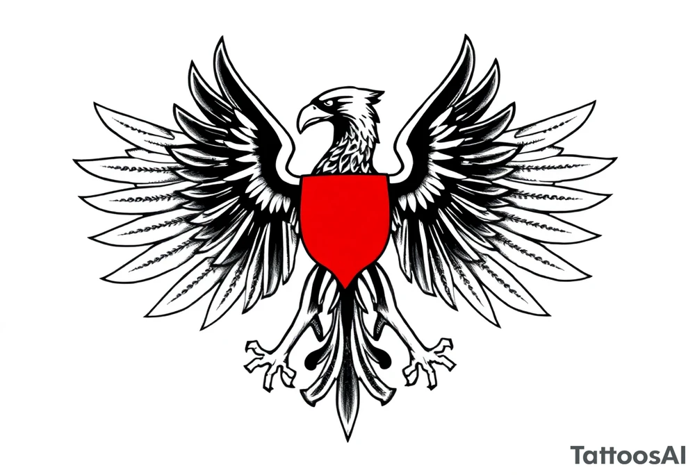 Poland symbol and poker cards The wings of the eagle in the Polish symbol are in the form of poker cards. Add casino money to it. tattoo idea