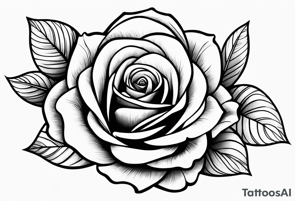 A rose with the name leticia under tattoo idea