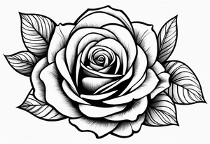 A rose with the name leticia under tattoo idea
