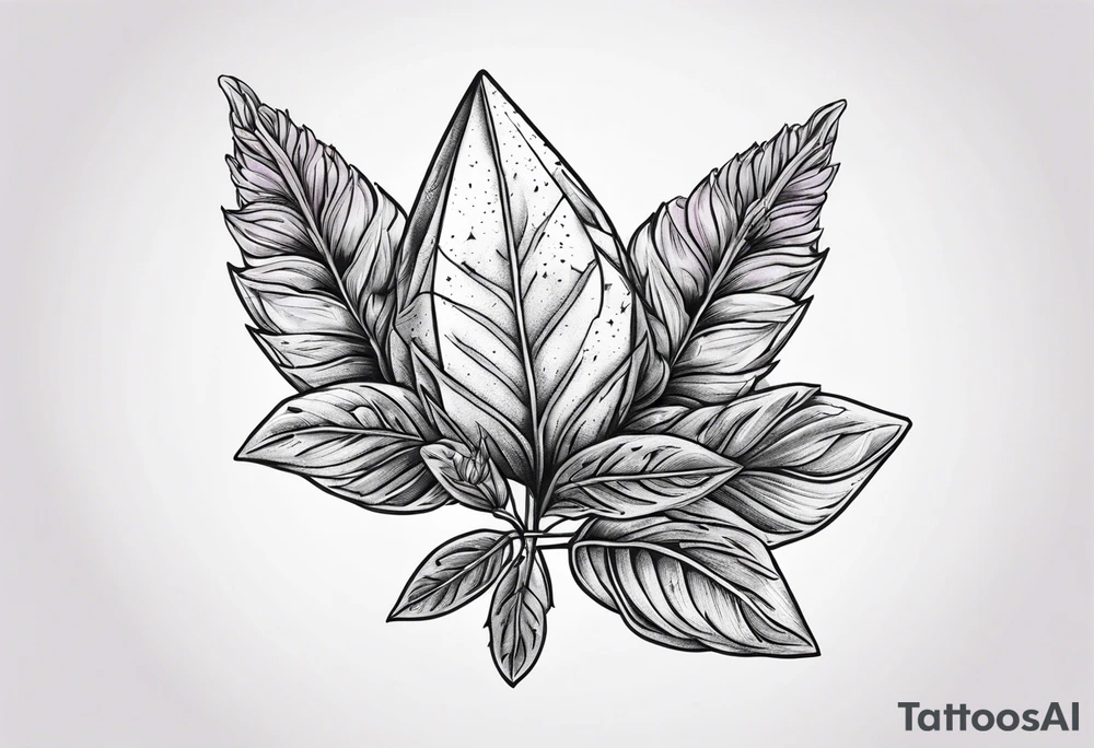 Arrowhead with a lavender plant tattoo idea