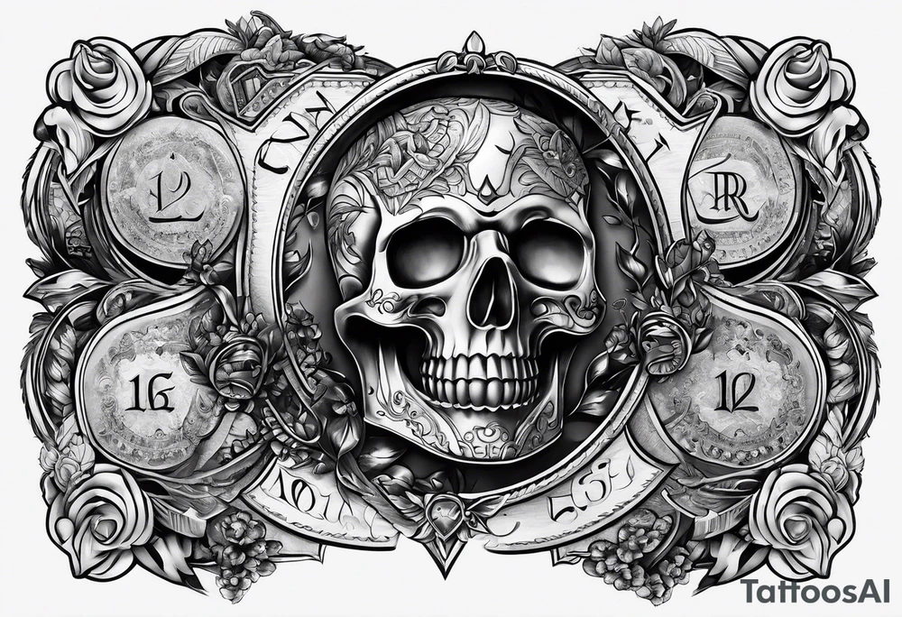 money hand tattoo idea