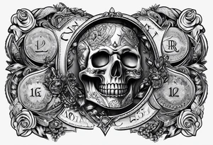 money hand tattoo idea