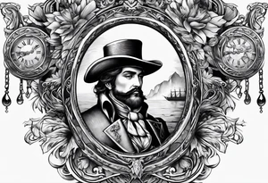 Sleve tattoo with scenes from the count of monte cristo tattoo idea