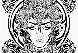 Aquarius tattoo in a tribal design tattoo idea