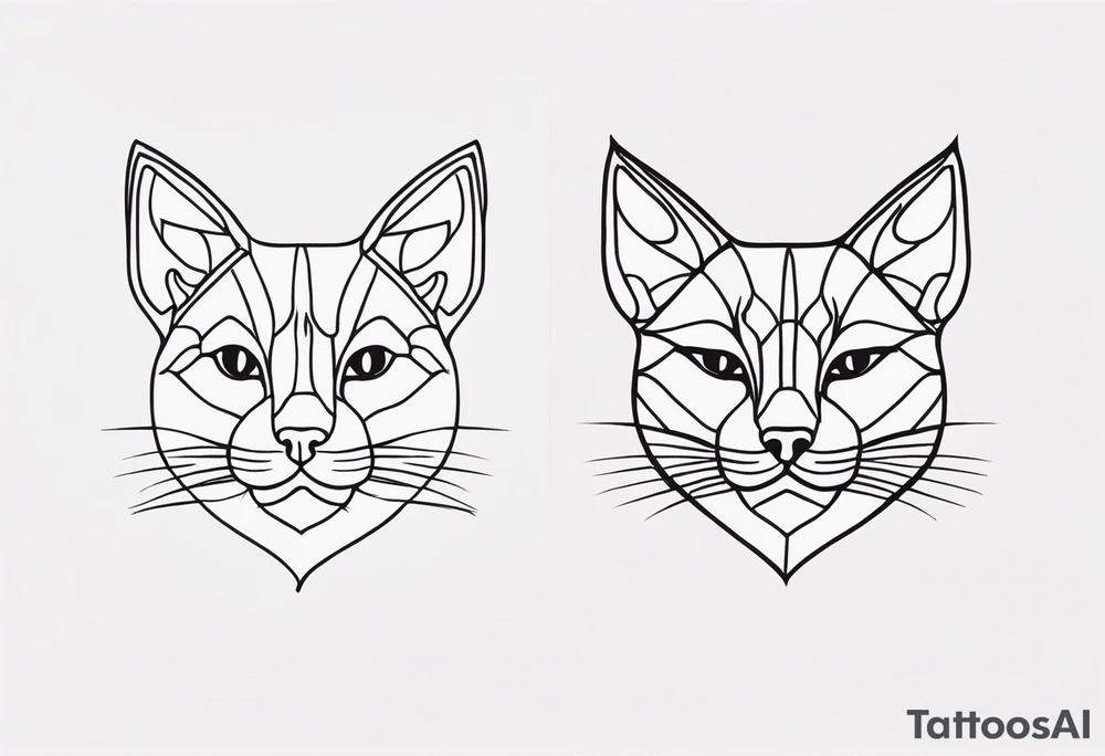 cats head tattoo idea