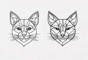 cats head tattoo idea