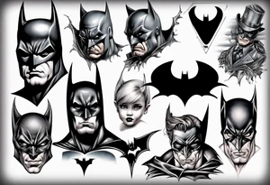 batman gotham sleeve tattoo idea